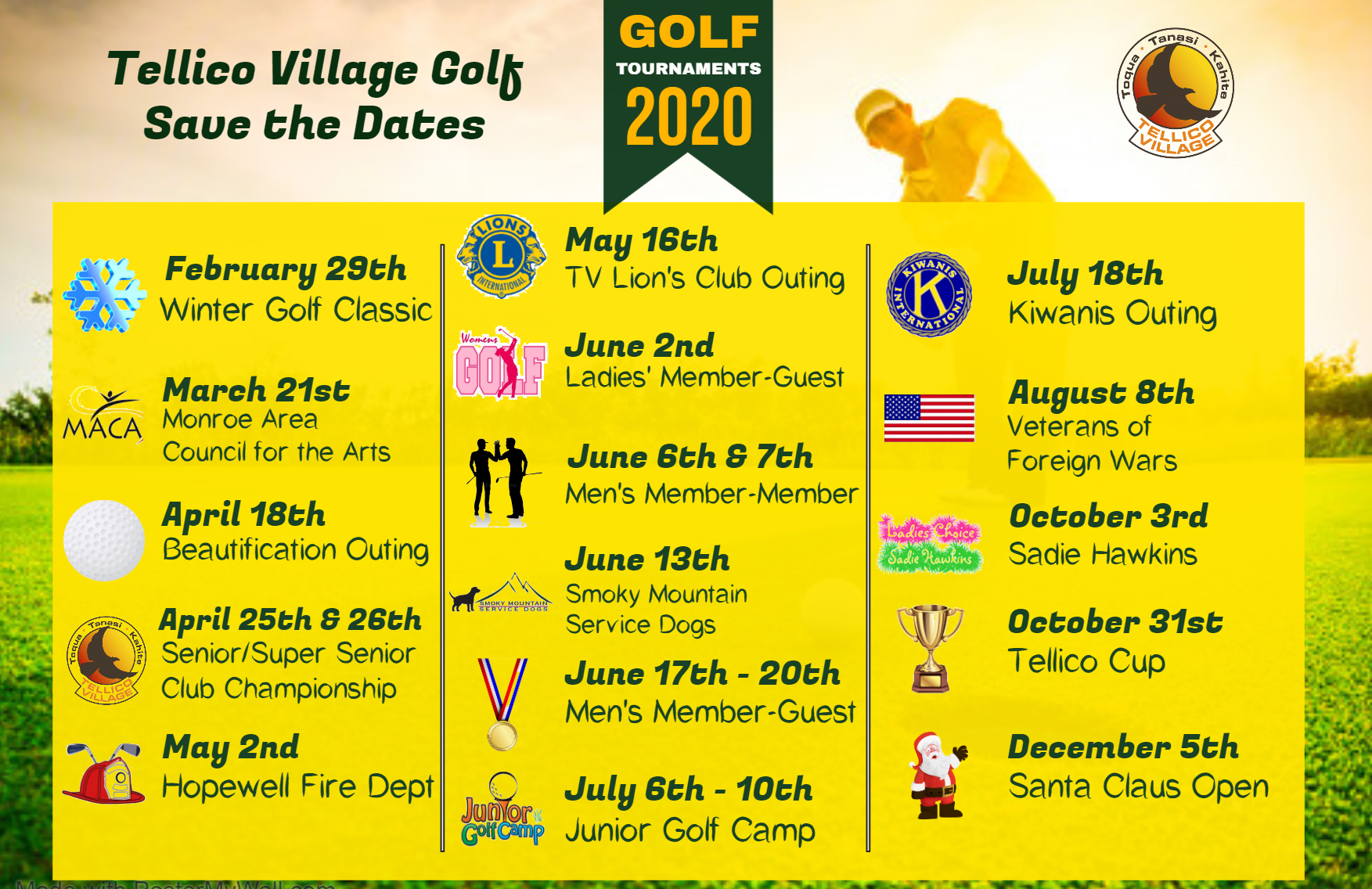 Golf Tournament Dates