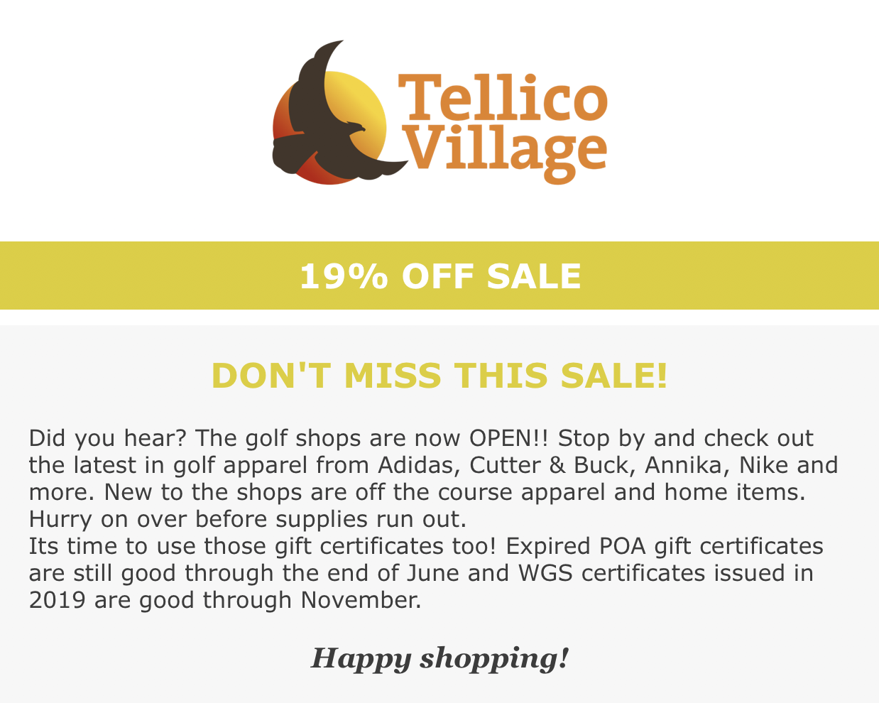 Tellico Village Golf Sale